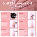 Beetles 15ml Nail Art Rhinestone Glue Gel Clear No Wipe Adhesive Resin Gems Diamonds Jewelry Gel Nail Polish Decoration With 2 Dual-Purpose Brush Pen beetles Gel Polish