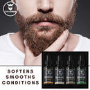 Scented Beard Oil Variety Pack of 4 - Natural Citrus, Vanilla, Sandalwood, & Cedarwood Sampler Scents for Men - Softens & Conditions with Organic Tea Tree, Argan, & Jojoba Oils - Striking Viking Striking Viking