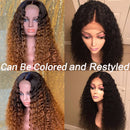 Lace Front Wigs Human Hair Pre Plucked 22inch 4x4 Deep Wave Human Hair Wigs for Black Women 12A Virgin Deep Wave Closure Wigs with Baby Hair Bleached Knots Natural Color LIKE HER