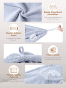 Microfiber Hair Towel,Hicober 3 Packs Hair Turbans for Wet Hair, Drying Hair Wrap Towels for Curly Hair Women Anti Frizz(Purple,Blue,Grey) Hicober