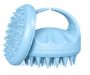 Hair Scalp Massager and Shower Dandruff Brush by Flathead Products - for Shower Dandruff Removal - Wet and Dry Use - Encourages Growth - Includes 2 Massage Removal Heads | Blue (2-Pack) Flathead Products Store