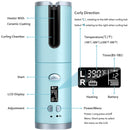 Unbound Cordless Automatic Hair Curler, Anti-Tangle Wireless Auto Curling Iron Wand,Portable USB Rechargeable Spin Curler Ceramic Barrel Rotating for Long Hair,Fast Heating for Hair Styling AURUZA