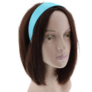 Sky Blue 2 Inch Wide Satin Hard Headband with No Teeth Head band for Women and Girls Motique Accessories