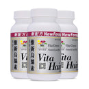 Vita Hair Growth & Hair Loss 100% Natural Herbs Potent Formula for Greying Thinning Hair Stimulate New Hair Follicles Supplement for Men/Women- 270 Capsules (90 Capsules x 3 Bottles) Vita Green
