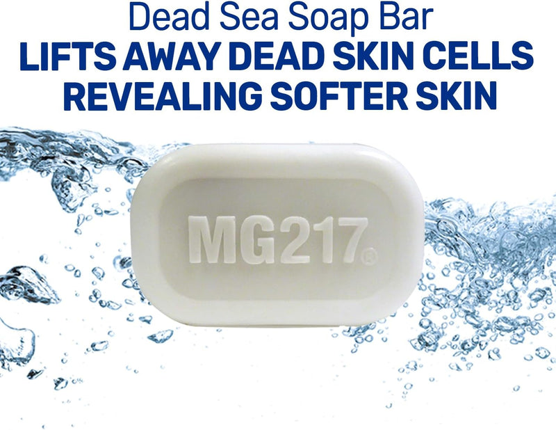 MG217 Psoriasis Dead Sea Exfoliating Bar Soap - Dead Sea Salt, Mud, Aloe Vera, Vitamin E & Rose Geranium Oil for Psoriasis Skincare, 3.2oz Infinity Warehouse