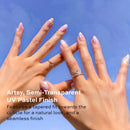 Glamnetic Press On Nails - Wild Card | Opaque UV Finish Short Pointed Almond Shape, Reusable Pastel Nails in 12 Sizes - 24 Nail Kit with Glue Glamnetic