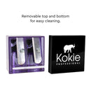 Kokie Makeup Pencil Sharpener for Lip, Eyebrow, and Eyeliner Pencil, Made in German Stainless Steel Blade, Size-Adjusting Adapter, Cleaning Stick Kokie