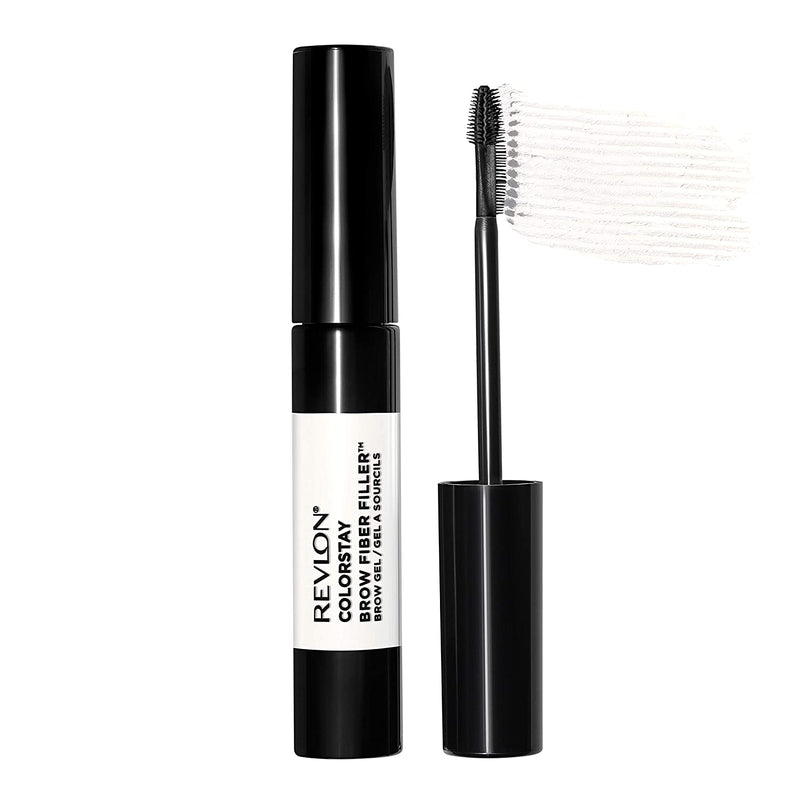 REVLON ColorStay Brow Fiber Filler, Longwearing & Volumizing Waterproof Eyebrow Gel, 306 Clear, 0.23 fl. oz. REVLON Store