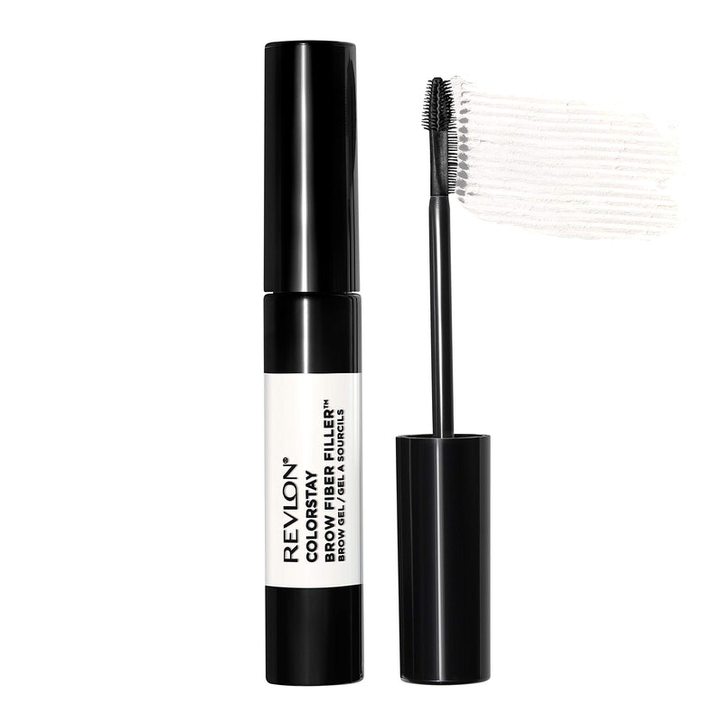 REVLON ColorStay Brow Fiber Filler, Longwearing & Volumizing Waterproof Eyebrow Gel, 306 Clear, 0.23 fl. oz. REVLON
