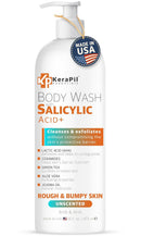 Salicylic Acid Body Wash - Skin Non-drying, Gentle Exfoliates Rough and Bumpy Skin, Body Acne Wash, BHA & AHA - Unscented Exfoliating Body Wash, Made in USA - (16 fl oz x 2) Infinity Warehouse