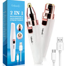 VieBeauti Rechargeable Eyebrow Trimmer Facial Hair Remover, USB Charger, 1 Count VieBeauti