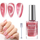 GELLEN Quick Dry Cat Eye Nail Polish, Magnetic Pink Fingernail Polish, Fast Drying Glitter Holographic Nail Polish Non Gel with Magnet Tool, DIY Salon Home Infinity Warehouse