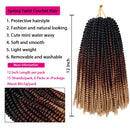 6 Packs Spring Twist Braiding Hair 12 Inches 3 Tone Spring Twists Bomb Twist Hair for Butterfly Locs Synthetic Crochet Hair Extensions for Women (15Strands/Pack, T1B/30/27