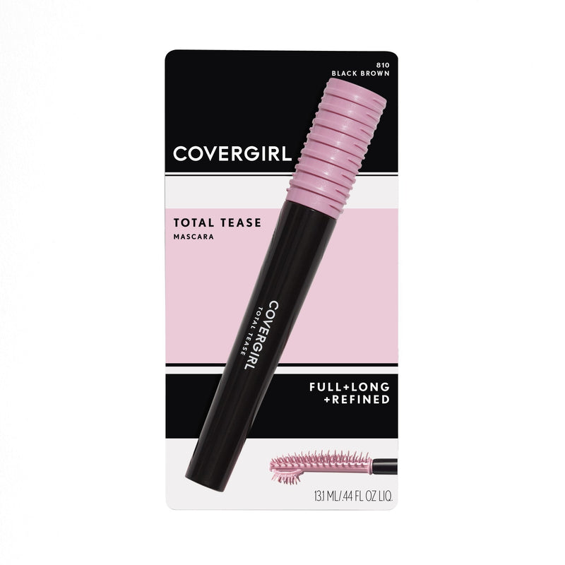 COVERGIRL Total Tease Mascara, Black Brown, 0.21 Ounce (packaging may vary) COVERGIRL