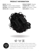 ROSEBUD Chignon Hairpiece Curly Bun Extensions Scrunchie Updo Hair Pieces Synthetic Combs in Messy Bun Hair Piece for Women Rose bud