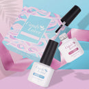 Gel Nail Base Top Coat Set - No Wipe Candy Lover UV LED Soak Off Nail Gel Polish, Long Lasting Mirror Shiny Glossy Finish Gift Kit Candy Lover