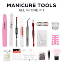 Poly Nail Gel Kit, Phoenixy 6 Colors Poly Nail Extension Gel Kit with 36W LED U V Nail Lamp Basic Nail Art Tools All In One Manicure Starter Kit Gift phoenixy