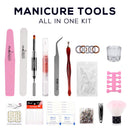 Poly Nail Gel Kit, Phoenixy 6 Colors Poly Nail Extension Gel Kit with 36W LED U V Nail Lamp Basic Nail Art Tools All In One Manicure Starter Kit Gift phoenixy