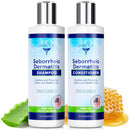 Sulfate-Free and Fragrance Free Shampoo and Conditioner Set, Safe for Seborrheic Dermatitis, To Soothe Dry and Itchy Scalp - Anti-Dandruff Shampoo and Conditioner for Dry Scalp (16oz) Infinity Warehouse