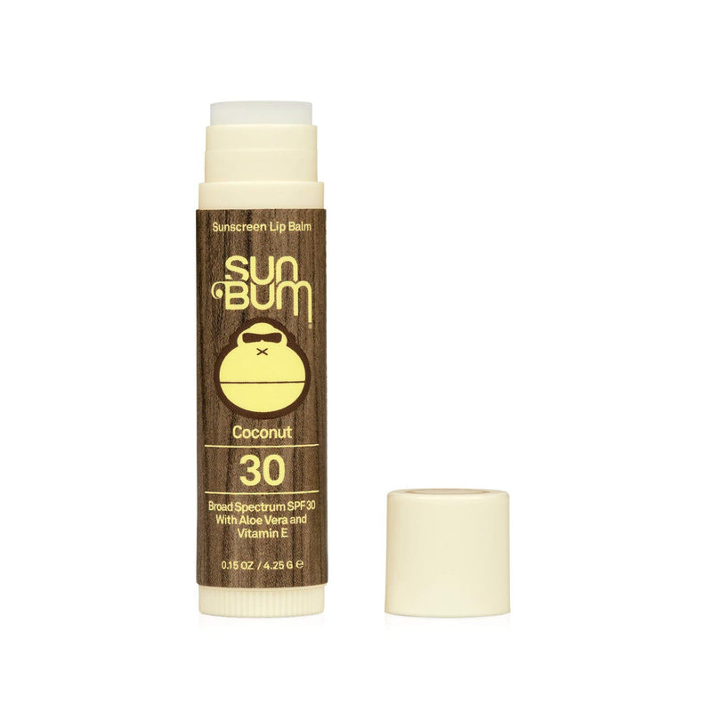 Sun Bum SPF 30 Sunscreen Lip Balm | Vegan and Cruelty Free Broad Spectrum UVA/UVB Lip Care with Aloe and Vitamin E for Moisturized Lips | Coconut Flavor |.15 oz Sun Bum