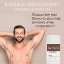 MAGSOL Natural Deodorant for Men & Women - Mens Deodorant with Magnesium - Perfect for Ultra Sensitive Skin, Aluminum Free Deodorant for Women, Baking Soda Free (2 Pack: Lemongrass & Sandalwood) MagSol Organics