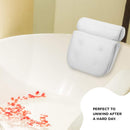 Comfortable Bathtub Pillow For Tub, Bath Pillow For Neck & Back Support With Strong Suction Cups & Hook, Soft Spa Pillow For Luxurious Bathing, Hot Tub Pillow Made With Soft Mesh For Maximum Pleasure PEULEX