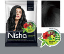 Nisha Natural Henna Based Hair Color (Natural Black) 10GM Pack of 10 Nisha