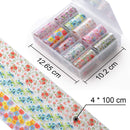 Makartt Nail Art Foil Glue Gel with Flowers Nail Art Foil Transfer Stickers Nail Art Supplies Foil Transfers 10 Rolls Nail Decals Nail Extension Gel Art Decorations for Women Makartt