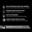 Panasonic Ear and Nose Hair Trimmer for Men with Vacuum Cleaning System, Powerful Motor and Dual-Edge Blades for Smoother Cutting, Wet/Dry – ER-GN70-K (Black) Panasonic