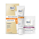 RoC Multi Correxion Revive + Glow Vitamin C Sunscreen Broad Spectrum SPF 30 Face Moisturizer (1.7 oz) with Retinol Eye Cream Packette Infinity Warehouse