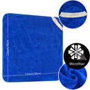 Sinland Microfiber Facial Cloths Fast Drying Washcloth 12inch x 12inch (6pack, Blue) SINLAND
