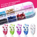 Nail Art Brush, Teenitor 3D Nail Art Decorations Kit with Nail Pen Designer Dotting Tools Colors Holographic Butterfly Nail Glitter Foil Flakes Nail Tape Strips and Multi-Color Nails Rhinestones Teenitor
