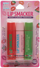Lip Smacker Lip Balm Trio Original and Best Strawberry Watermelon, Total Net Weight 0.42 Ounce Lip Smacker