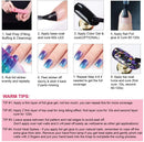 SXC G-17 Nail Foil Glue Gel with Foil Stickers Set Nail Transfer Tips Manicure Art DIY 2X 15ML, 20PCS Stickers, UV LED Lamp Required(Holo Series) SXC