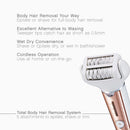 Panasonic, Cordless Shaver Epilator For Women With 5 Attachments Gentle WetDry Hair Removal for Legs Underarms Bikini Face ESEL7AP, White, 1 Count Panasonic
