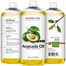 Majestic Pure Avocado Oil for Hair and Skin - 100% Pure and Natural, Cold-Pressed, for Skin Care, Massage, Hair Care, and Carrier Oil to Dilute Essential Oils, 16 fl oz MAJESTIC PURE