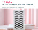 Magnetic Eyeliner and Lashes Magnetic Eyelashes Natural Look Kit False Lashes 10 pairs with Magnetic Eyelash Applicator Tool Arishine
