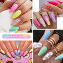 MEFA Gel Nail Polish Set 23 Pcs with Gift Box, Pastel Nail Gel Kit Cotton Candy Colors with No Wipe Mirror & Matte Top and Base Coat, Valentine's Day Hot Pink Sage Green Blue for Starter Soak Off Nail Art Salon Design Manicure MEFA