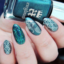 Whats Up Nails - 2 Metallic Stamping Polishes (Gold, Silver) Lacquer for Stamped Nail Art Design 7 Free Cruelty Free Vegan Whats Up Nails