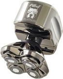 Skull Shaver Pitbull Platinum PRO Electric Razor - Wet/Dry 4 Head 4d Cordless USB Rechargeable Rotary Shaver Skull Shaver