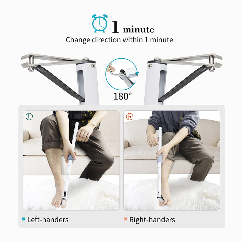 New Long Handled Toenail Clippers 2.0 for Unreachable Toenails, 4MM Big Opening, Nail Clipper Locking Groove, Free Bending Toenails Clippers for the Seniors,Fat,Disabled (L-Length 34.6 inches) CANALHOUT