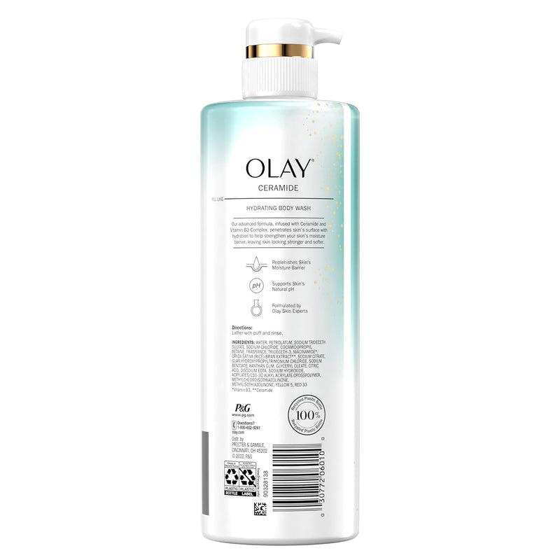 Olay Cleansing & Strengthening Women's Body Wash with Ceramide and Vitamin B3 Complex 20 fl oz (Pack of 4) Infinity Warehouse