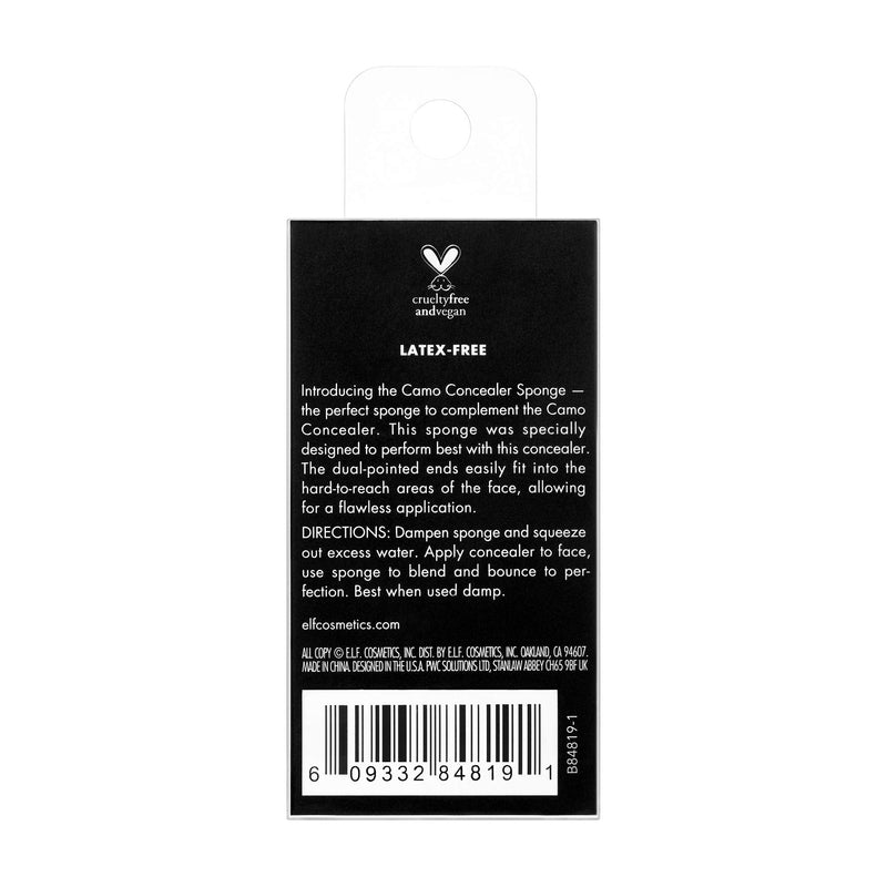 e.l.f. Cosmetics Camo Concealer Sponge Impeccable Tool for Flawless Makeup Application, Flesh, 1 Count e.l.f.