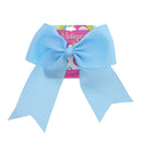 Sky Blue Jumbo Bow Clip with Tails Motique Accessories