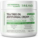 SAVILAND Antifungal Cream FSA-HSA Max Strength: 25% Undecylenic Acid Anti Fungal Cream for Skin Athletes Foot Jock Itch Ringworm Foot Fungus Treatment Comfort with Tea Tree & Oregano Oil 4.23 oz Infinity Warehouse