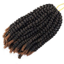 8 Pack Spring Twist Crochet Hair Ombre Bomb Twist Crochet Braids 8 Inch Fluffy Synthetic Braiding Hair Extensions 60g/pack (T1B/30) JQM