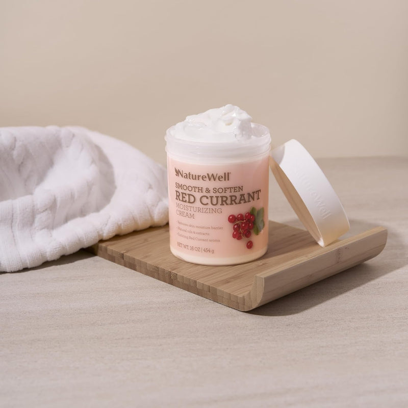 NATURE WELL Red Currant Smooth & Soften Moisturizing Cream For Face, Body, & Hands, Infused With Natural Oils & Extracts, Restores Skin Moisture Barrier, 16 Oz. Infinity Warehouse