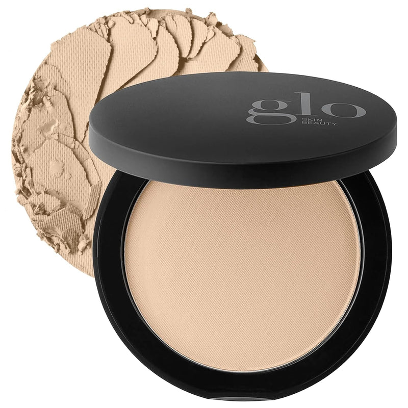 Glo Skin Beauty Pressed Base Powder Foundation Makeup (Natural Medium) - Flawless Coverage for a Radiant Natural, Second-Skin Finish Infinity Warehouse