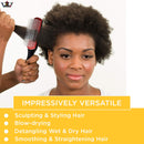 Denman Hair Brush for Curly Hair D3 (Black) 7 Row Classic Styling Brush for Detangling, Separating, Shaping and Defining Curls Denman