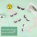 GOO GOO 3D Mink Eyelashes, Daily Type 13mm to 18mm 5 Styles Fake Eyelashes Multipack Real Siberian Mink Fur False Eyelashes Natural Look Hand Made Reusable Eyelashes for Women GOO GOO Store